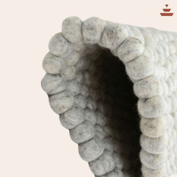 Gundri – White Natural Grey Rug in 100% New Zealand Wool - Image 3