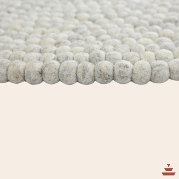 Gundri – White Natural Grey Rug in 100% New Zealand Wool - Image 4