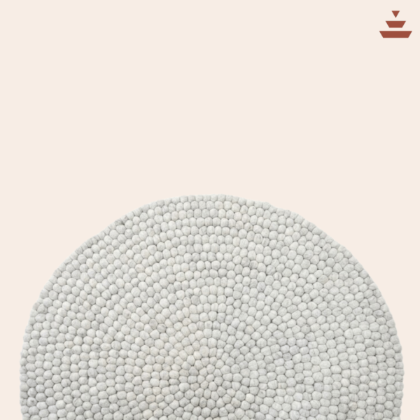 Gundri – White Natural Grey Rug in 100% New Zealand Wool - Image 5