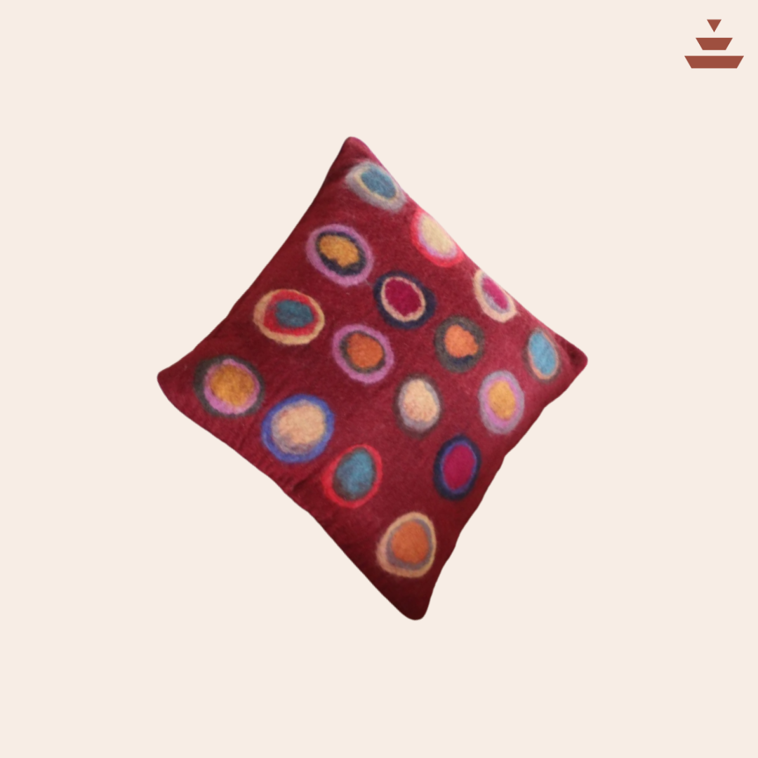 Abstract Cushion  – Handmade 100% New Zealand Wool Cushion Cover