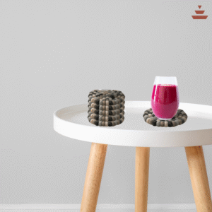 Stone Design Handmade Coaster -100% NZ Wool, Set of 6