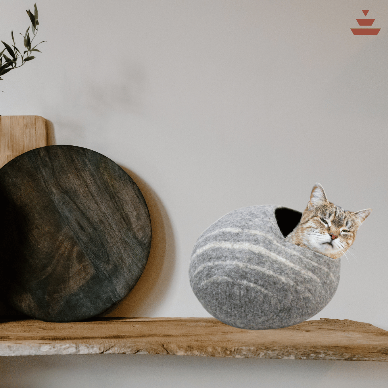 Cat House with Stone Theme Design – 100% NZ Wool