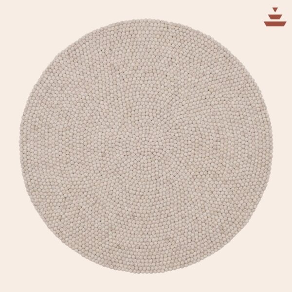 Gundri – White Natural Grey Rug in 100% New Zealand Wool - Image 2