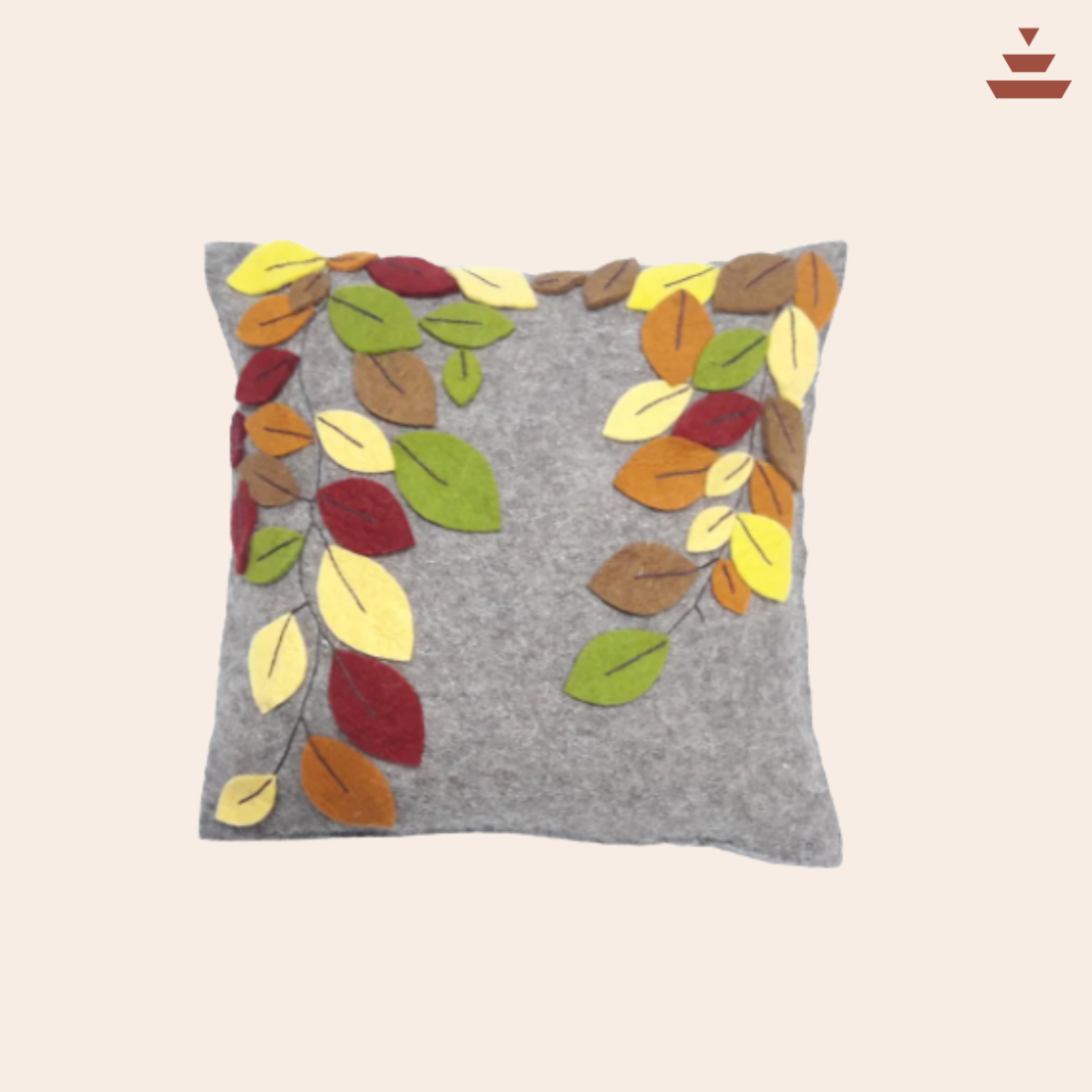 Autumn Branches   – Handmade 100% New Zealand Wool Cushion Cover