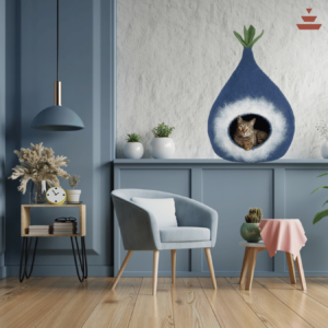 Cat House with Radish Theme Design – 100% NZ Wool