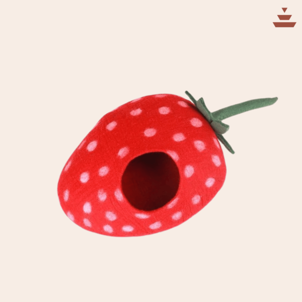 Cat House with Strawberry  Design – 100% NZ Wool - Image 5