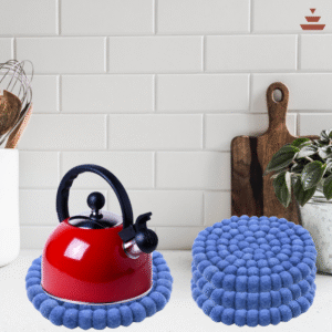 Soft Indigo Colour  -100% NZ Wool, Set of 3