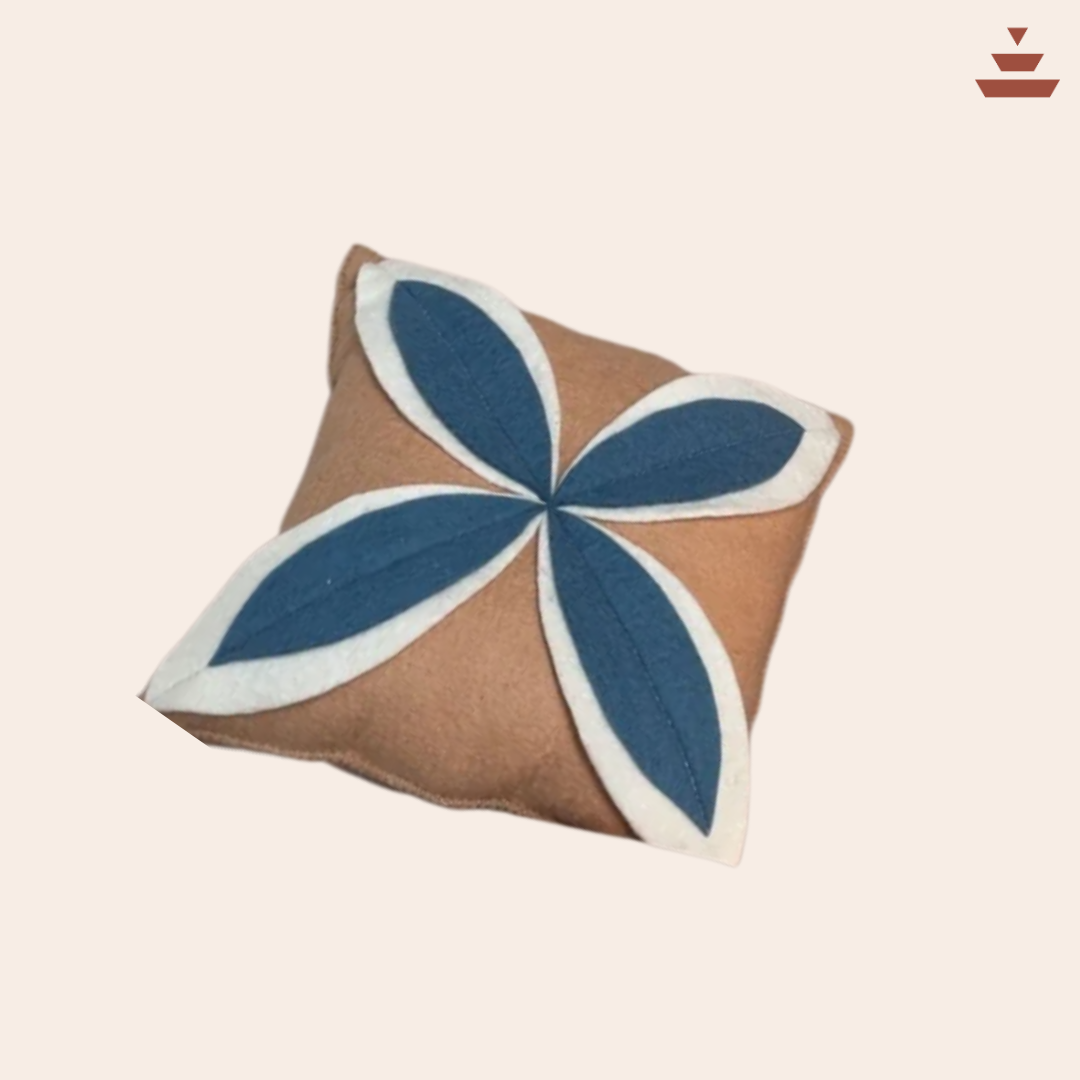 Floral Design – Handmade 100% New Zealand Wool Cushion Cover