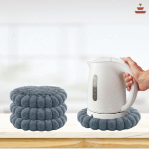 Storm Blue Colour  -100% NZ Wool, Set of 3