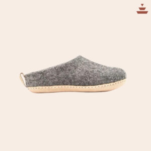 Himalayan Aesthetics Premium Wool Slippers - Charcoal Black