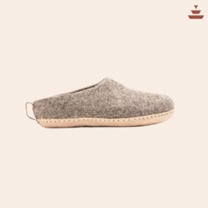 Himalayan Aesthetics Premium Wool Slippers - Taupe