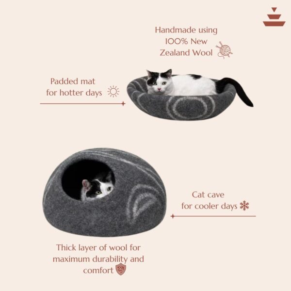 Cat House with Marine Theme Design – 100% NZ Wool - Image 7