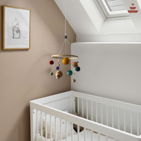 Solar System Hanging Mobile  – Handmade 100% New Zealand Wool