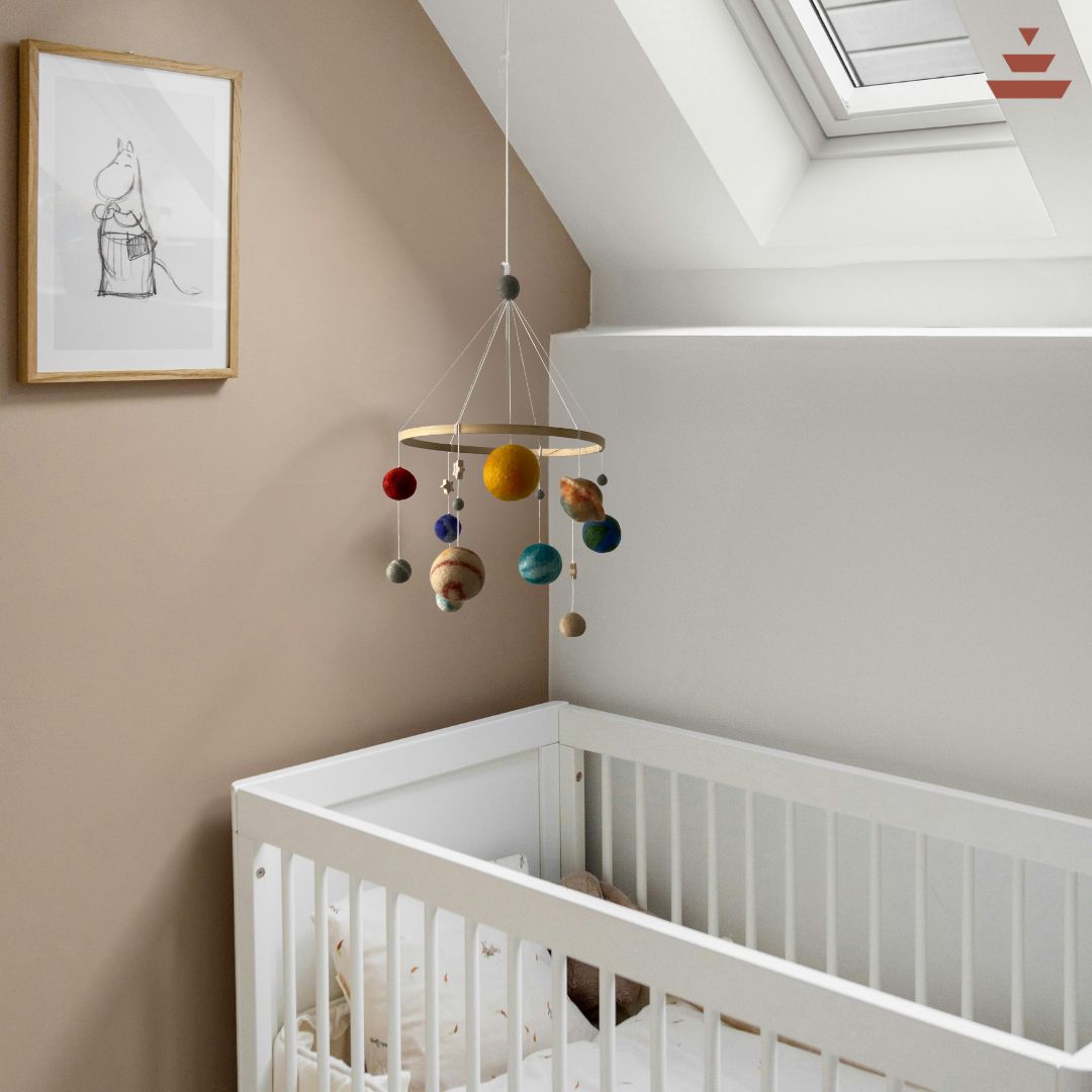 Solar System Hanging Mobile  – Handmade 100% New Zealand Wool