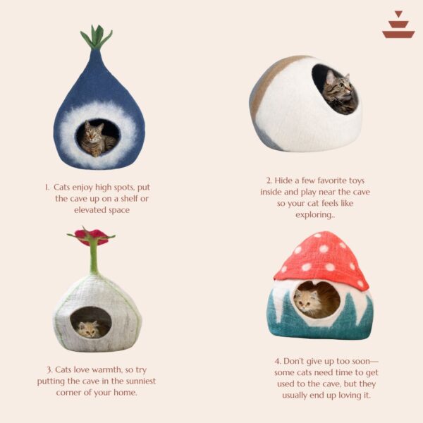 Cat House with Marine Theme Design – 100% NZ Wool - Image 9